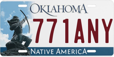 OK license plate 771ANY