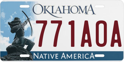 OK license plate 771AOA