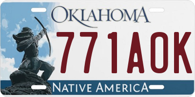 OK license plate 771AOK