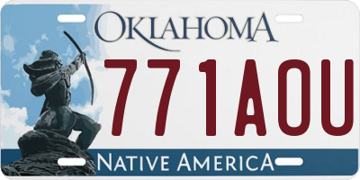 OK license plate 771AOU