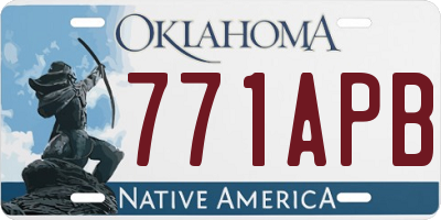 OK license plate 771APB