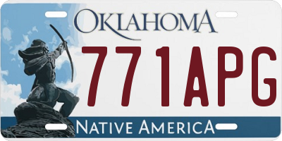 OK license plate 771APG
