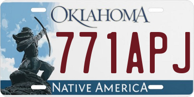 OK license plate 771APJ