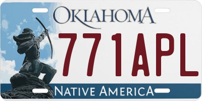 OK license plate 771APL