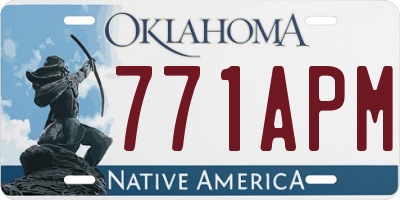 OK license plate 771APM