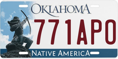 OK license plate 771APO