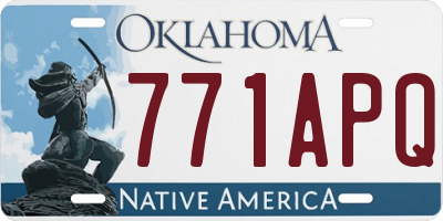 OK license plate 771APQ