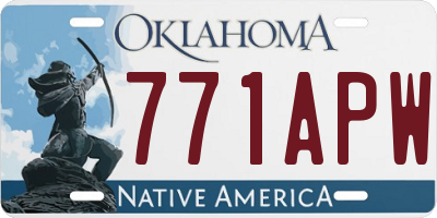 OK license plate 771APW