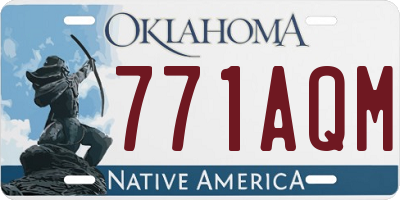 OK license plate 771AQM