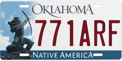 OK license plate 771ARF