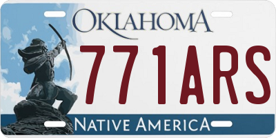 OK license plate 771ARS