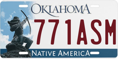 OK license plate 771ASM