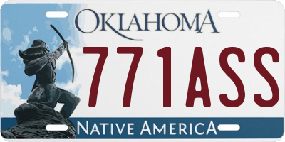 OK license plate 771ASS