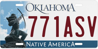 OK license plate 771ASV