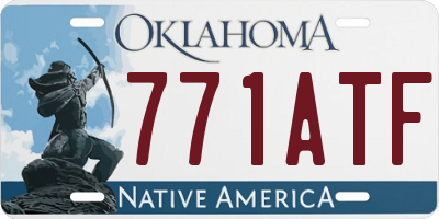 OK license plate 771ATF
