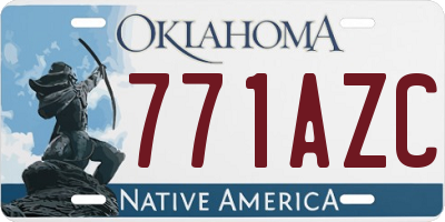 OK license plate 771AZC