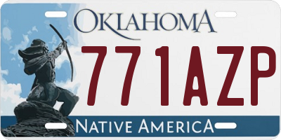 OK license plate 771AZP