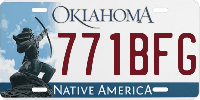 OK license plate 771BFG