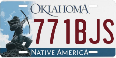 OK license plate 771BJS