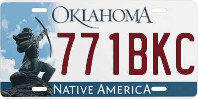 OK license plate 771BKC
