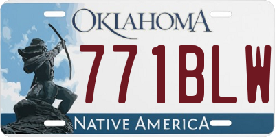 OK license plate 771BLW