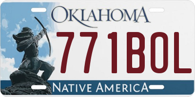 OK license plate 771BOL