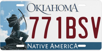 OK license plate 771BSV