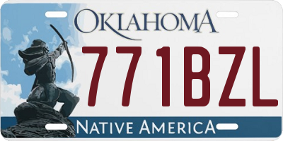 OK license plate 771BZL