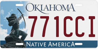 OK license plate 771CCI