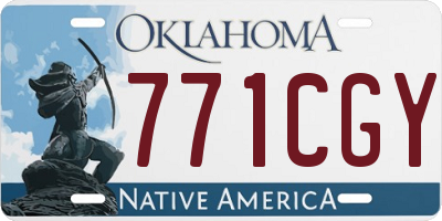 OK license plate 771CGY