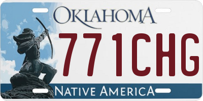 OK license plate 771CHG