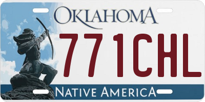 OK license plate 771CHL