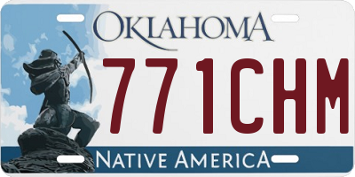 OK license plate 771CHM
