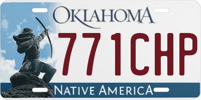 OK license plate 771CHP