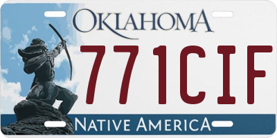 OK license plate 771CIF