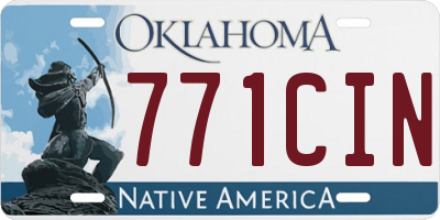 OK license plate 771CIN
