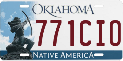 OK license plate 771CIO