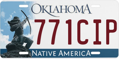 OK license plate 771CIP