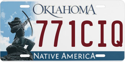 OK license plate 771CIQ
