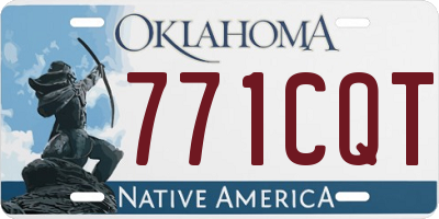 OK license plate 771CQT