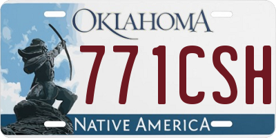 OK license plate 771CSH