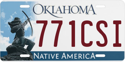 OK license plate 771CSI