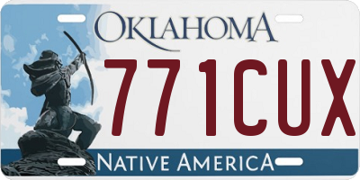 OK license plate 771CUX