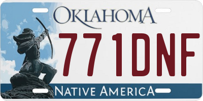 OK license plate 771DNF