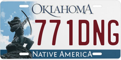 OK license plate 771DNG