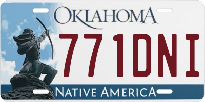 OK license plate 771DNI