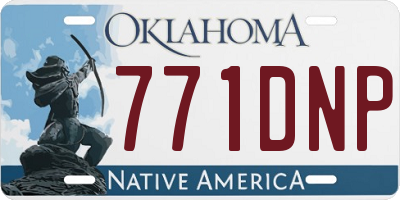 OK license plate 771DNP