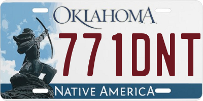 OK license plate 771DNT