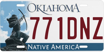 OK license plate 771DNZ