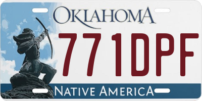 OK license plate 771DPF